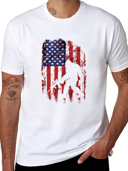 American Flag Bigfoot AR-15 T-Shirt