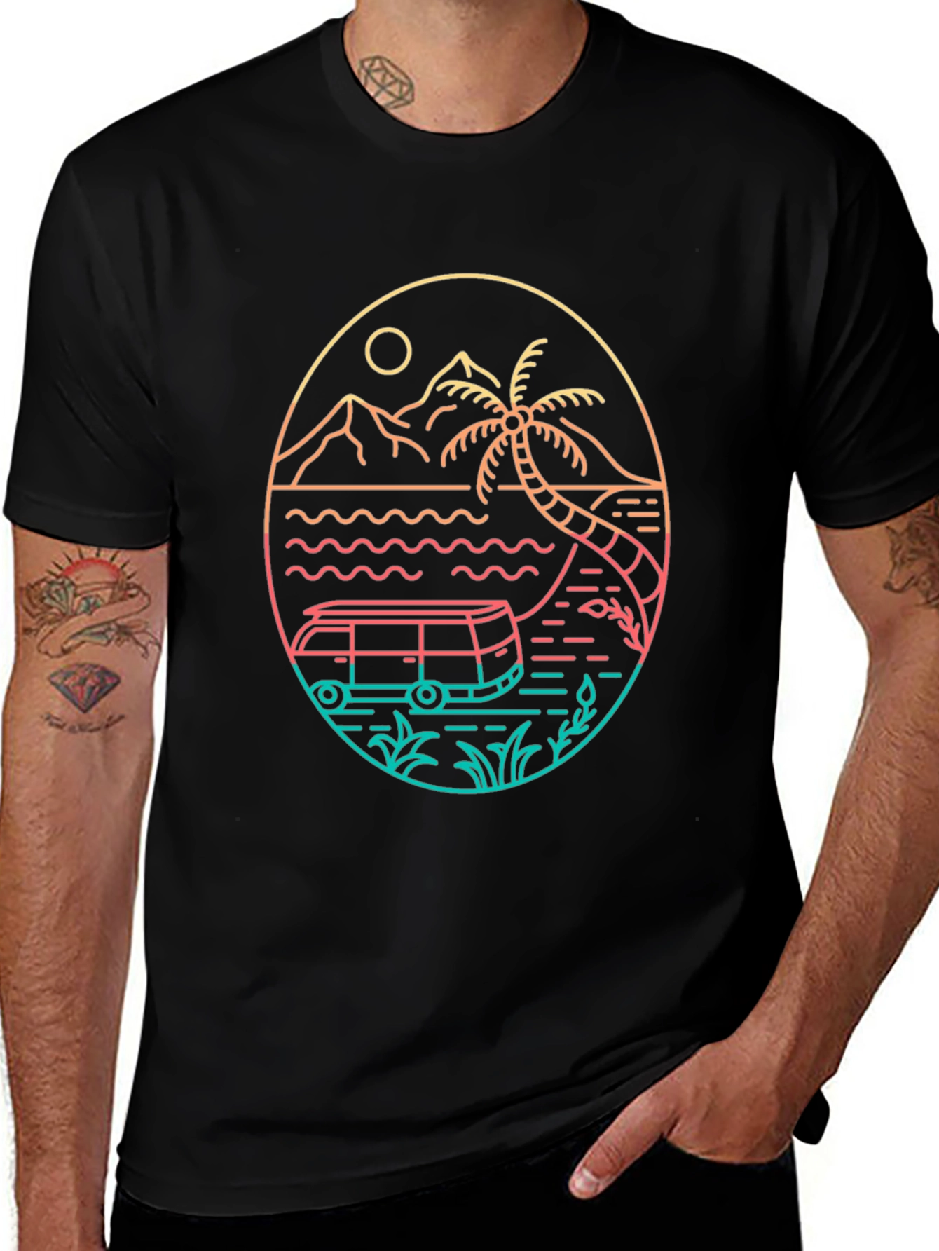 Retro Beach Van T-Shirt