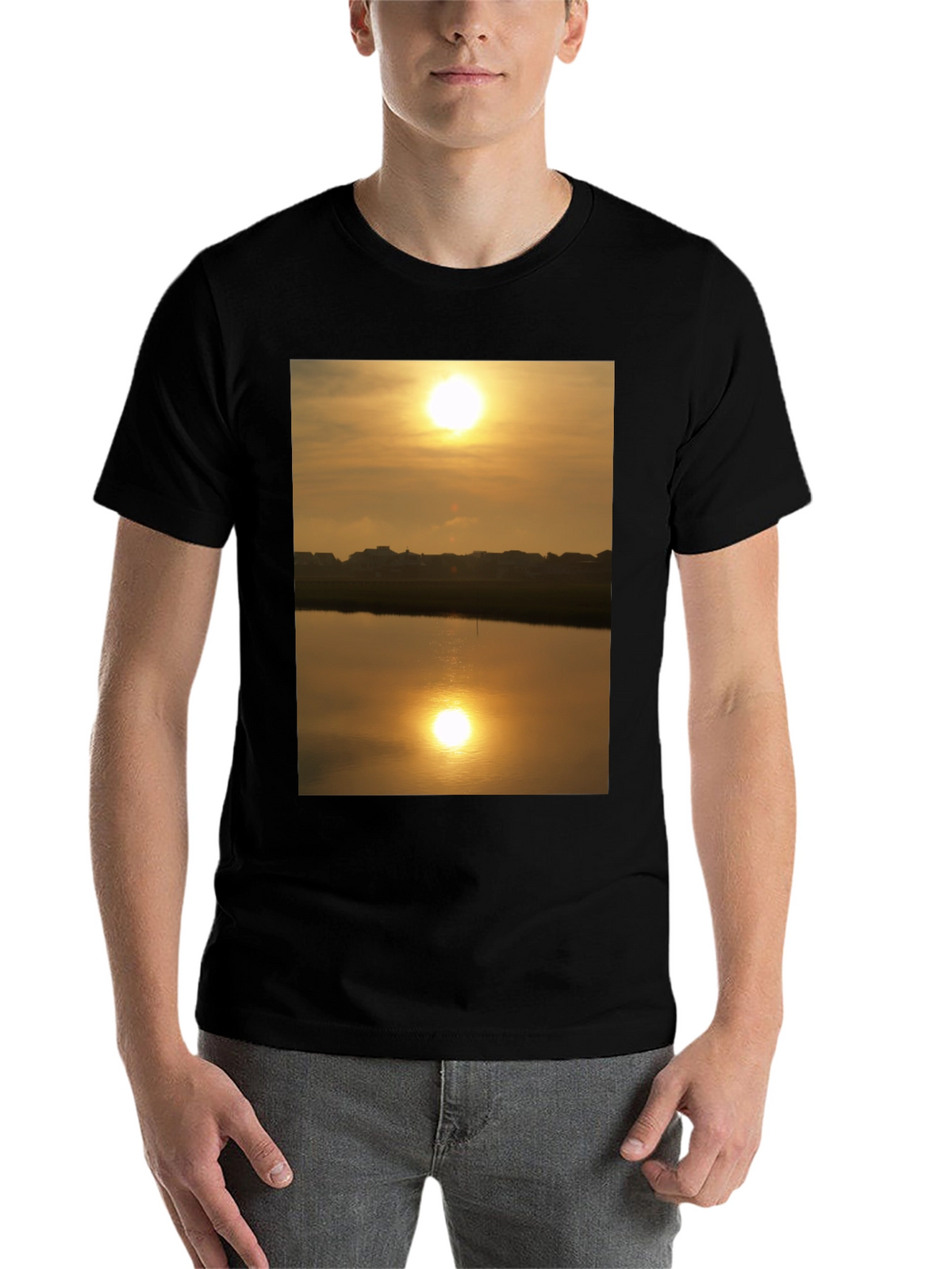 Sunset Lake Reflection Graphic Tee