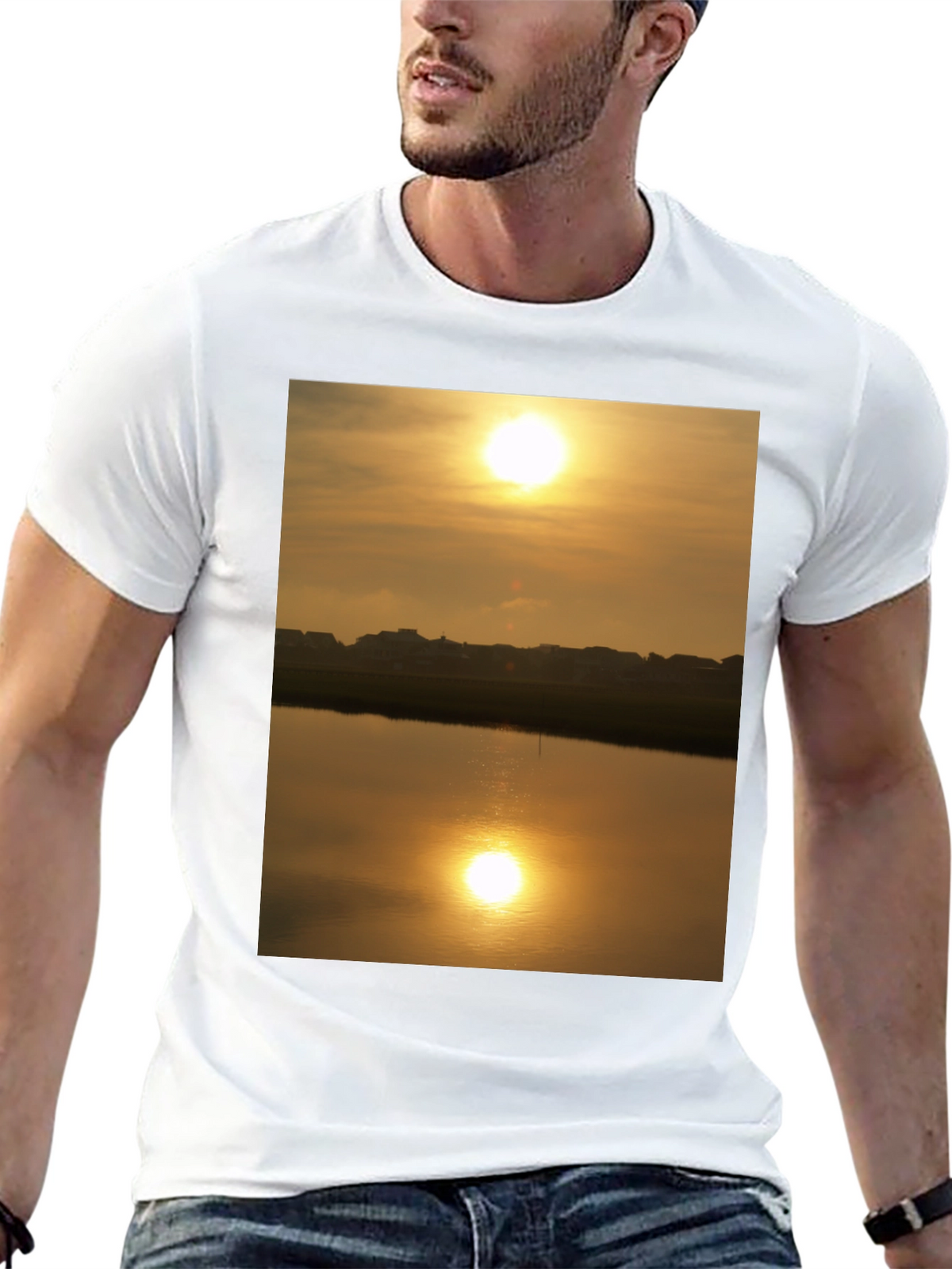 Sunset Lake Reflection Graphic Tee