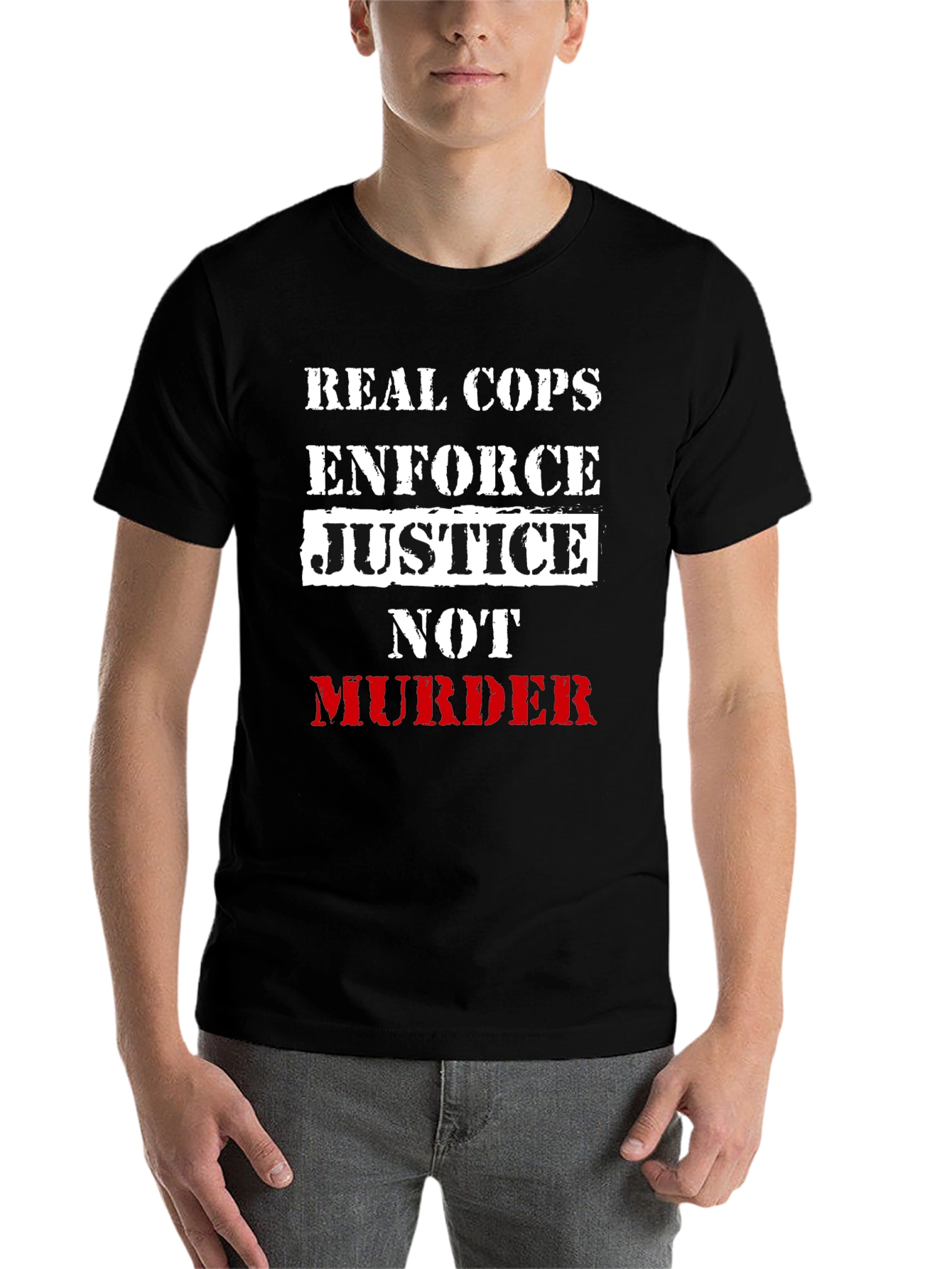 Real Cops Enforce Justice T-Shirt