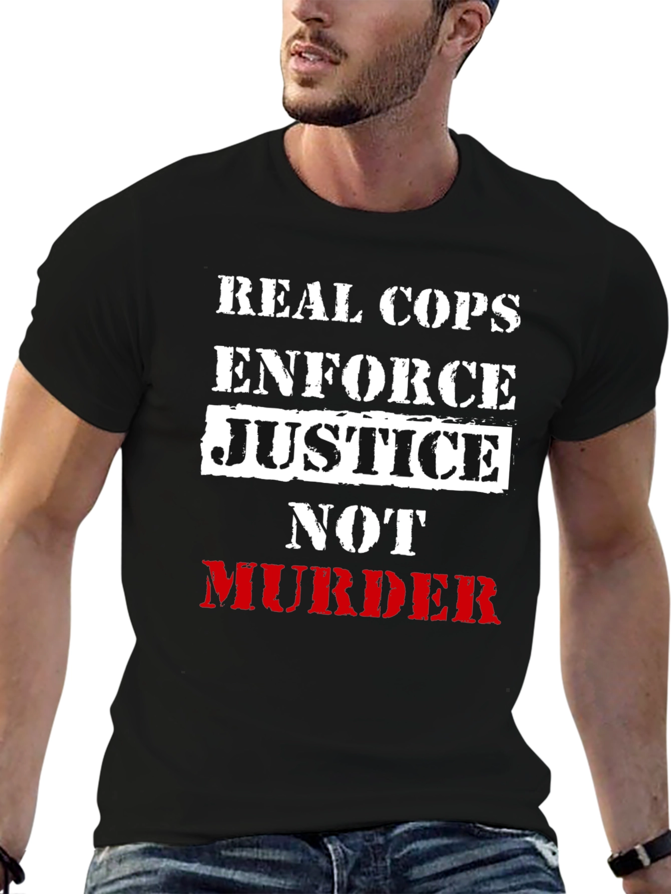 Real Cops Enforce Justice T-Shirt