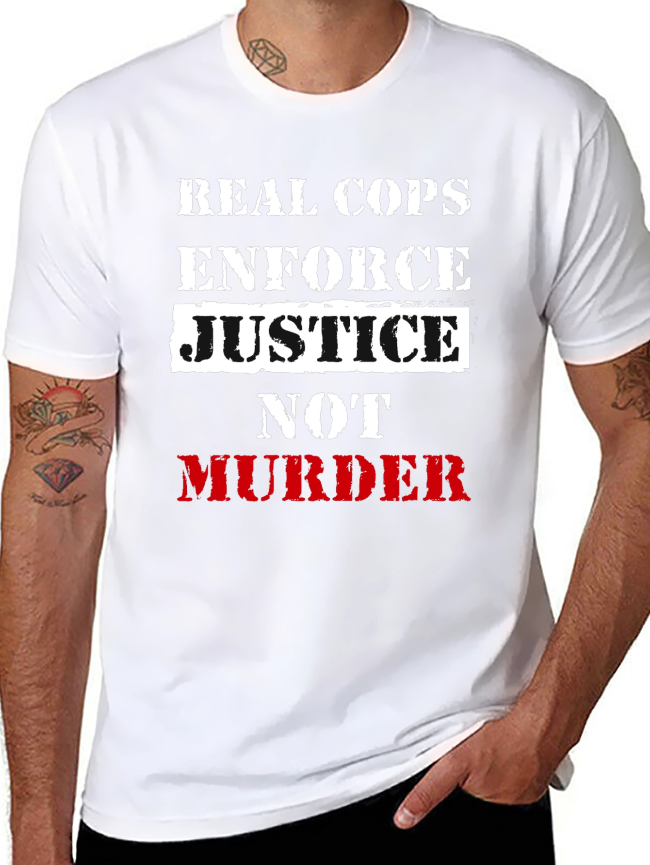 Real Cops Enforce Justice T-Shirt