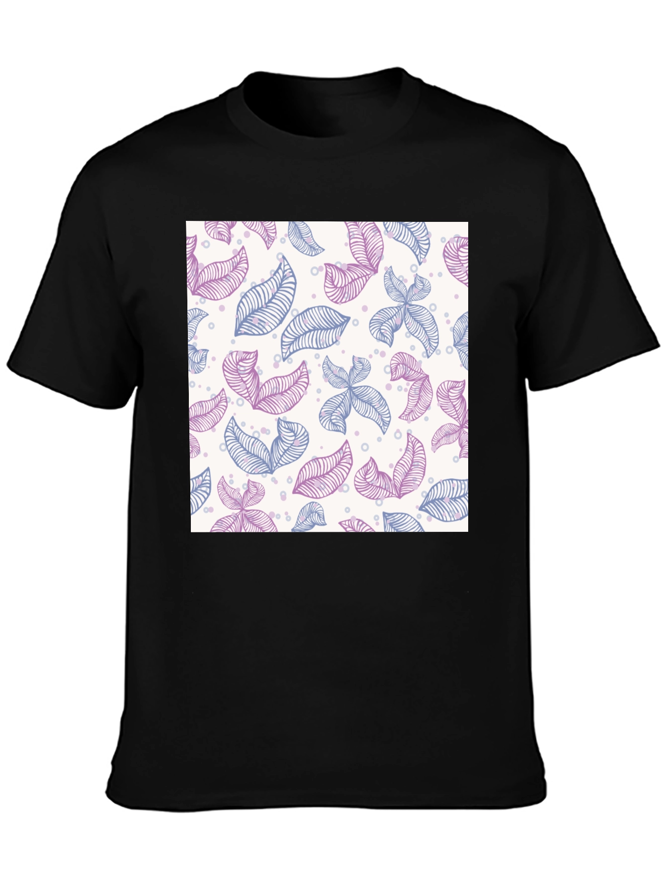 Leaf Pattern T-Shirt - Stylish Casual Wear