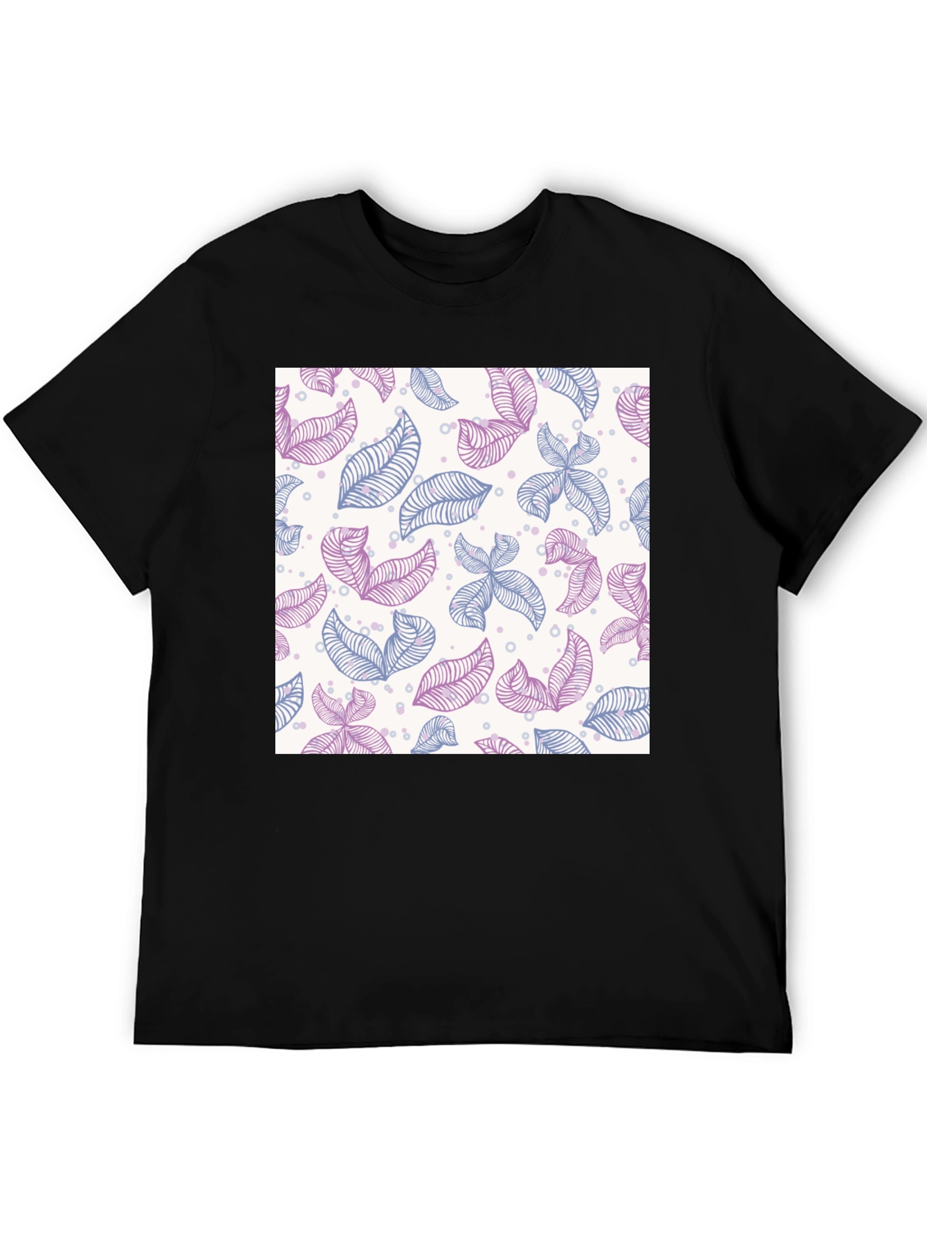 Leaf Pattern T-Shirt - Stylish Casual Wear
