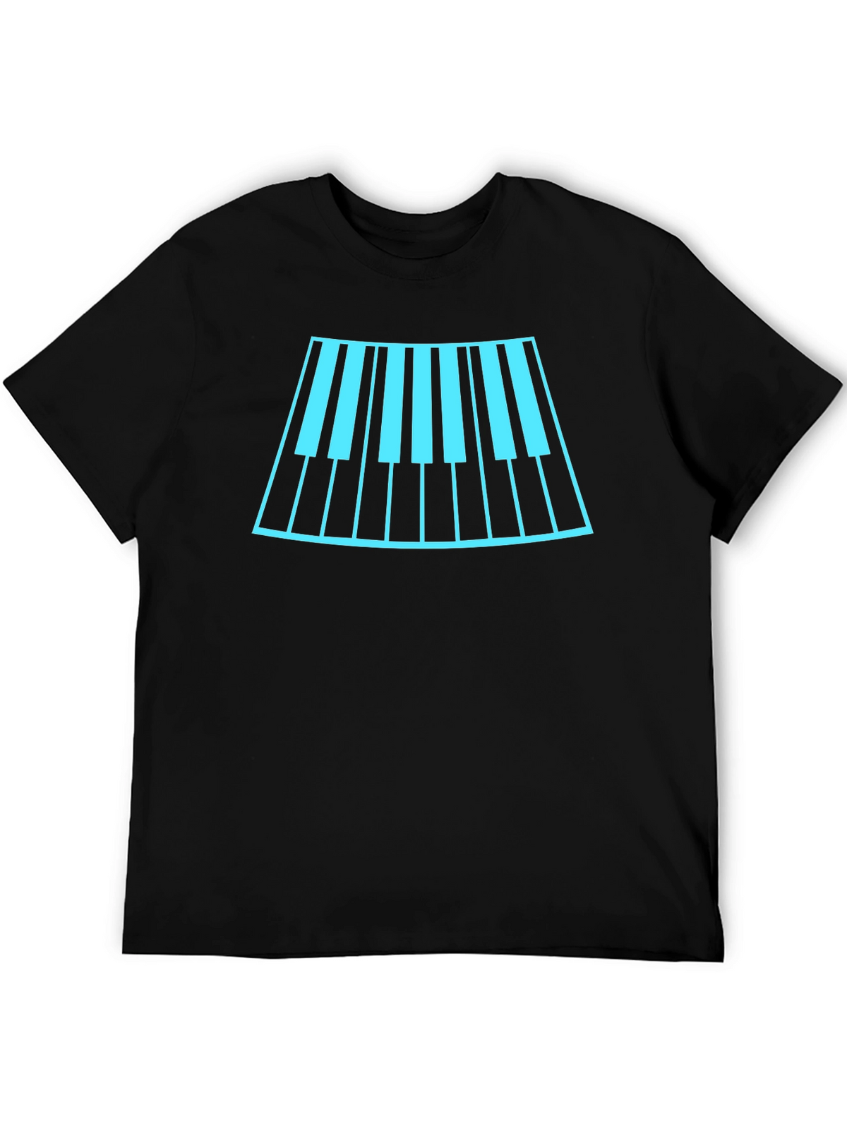 Cool Music T-Shirt with Piano Keyboard Design