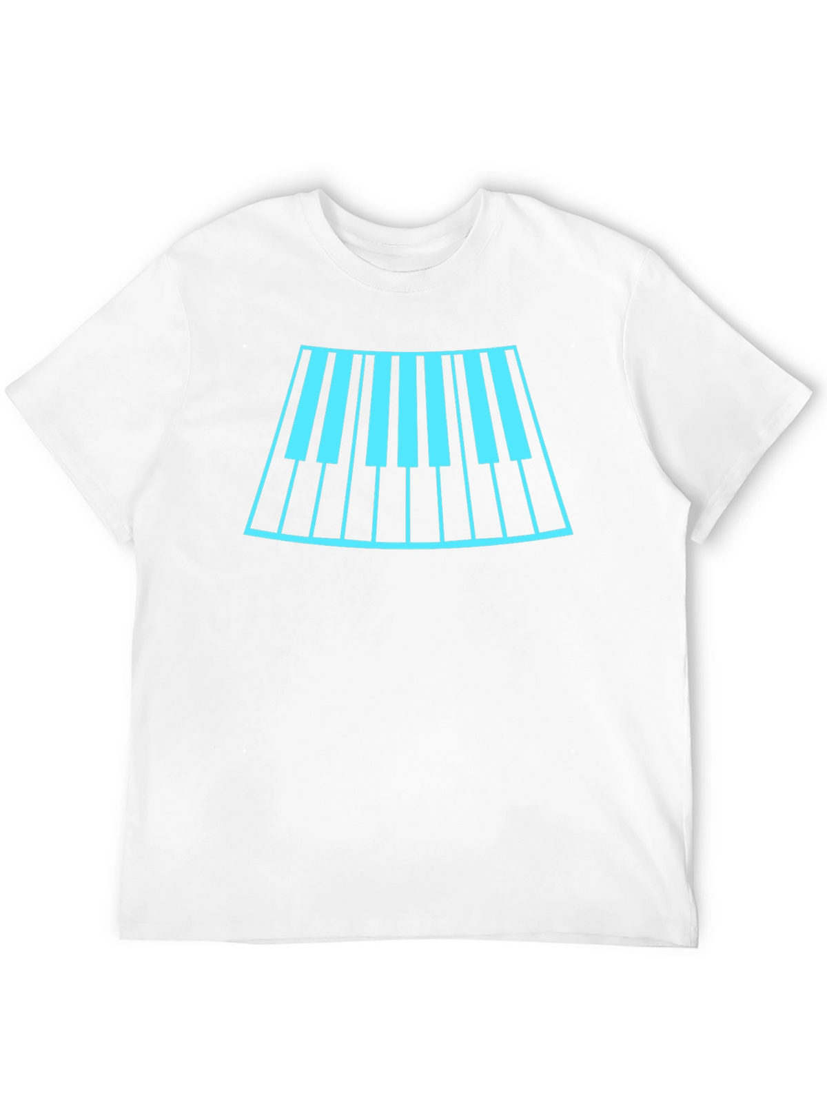 Cool Music T-Shirt with Piano Keyboard Design