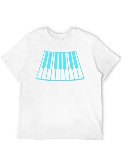 Cool Music T-Shirt with Piano Keyboard Design