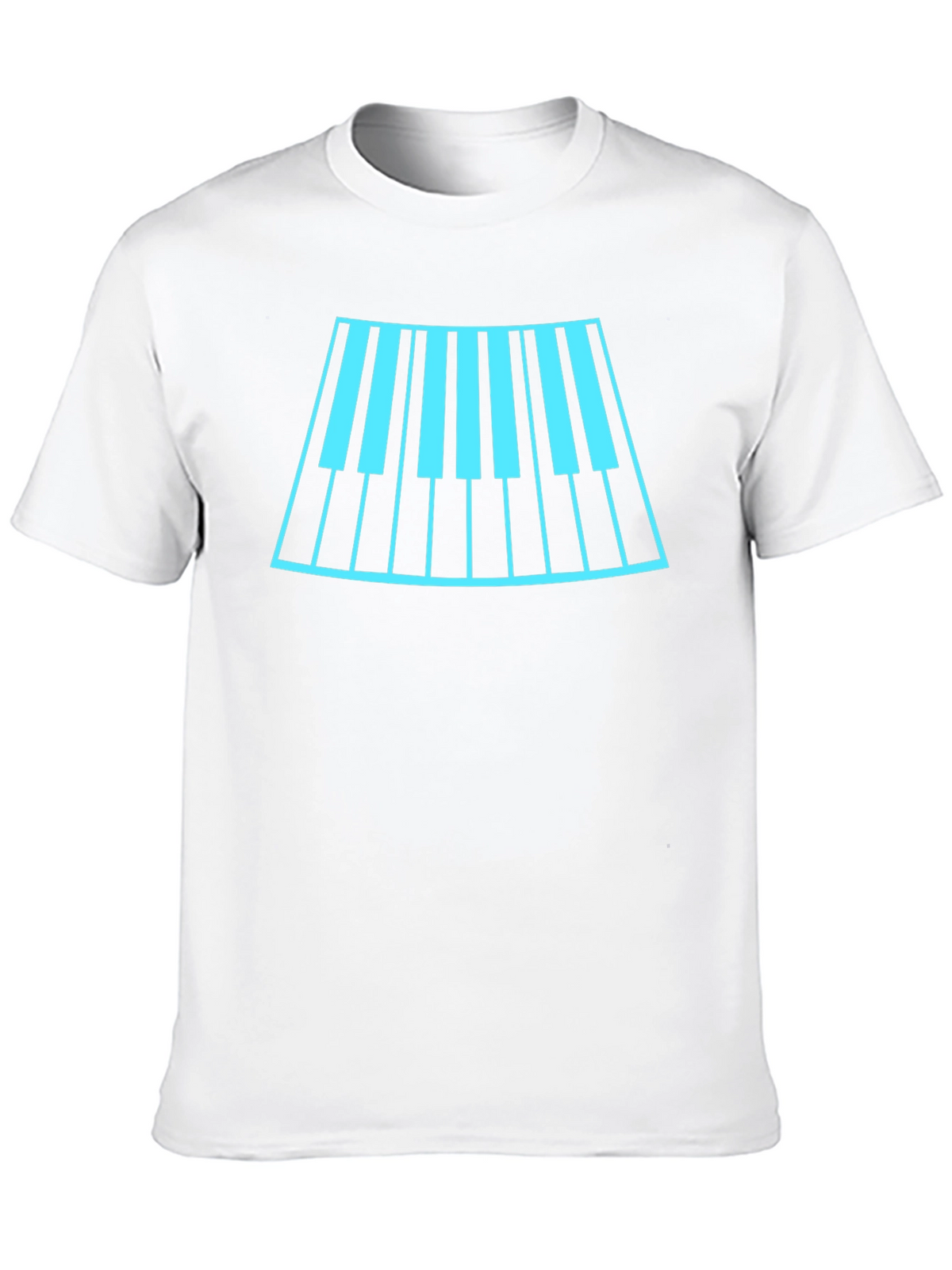 Cool Music T-Shirt with Piano Keyboard Design