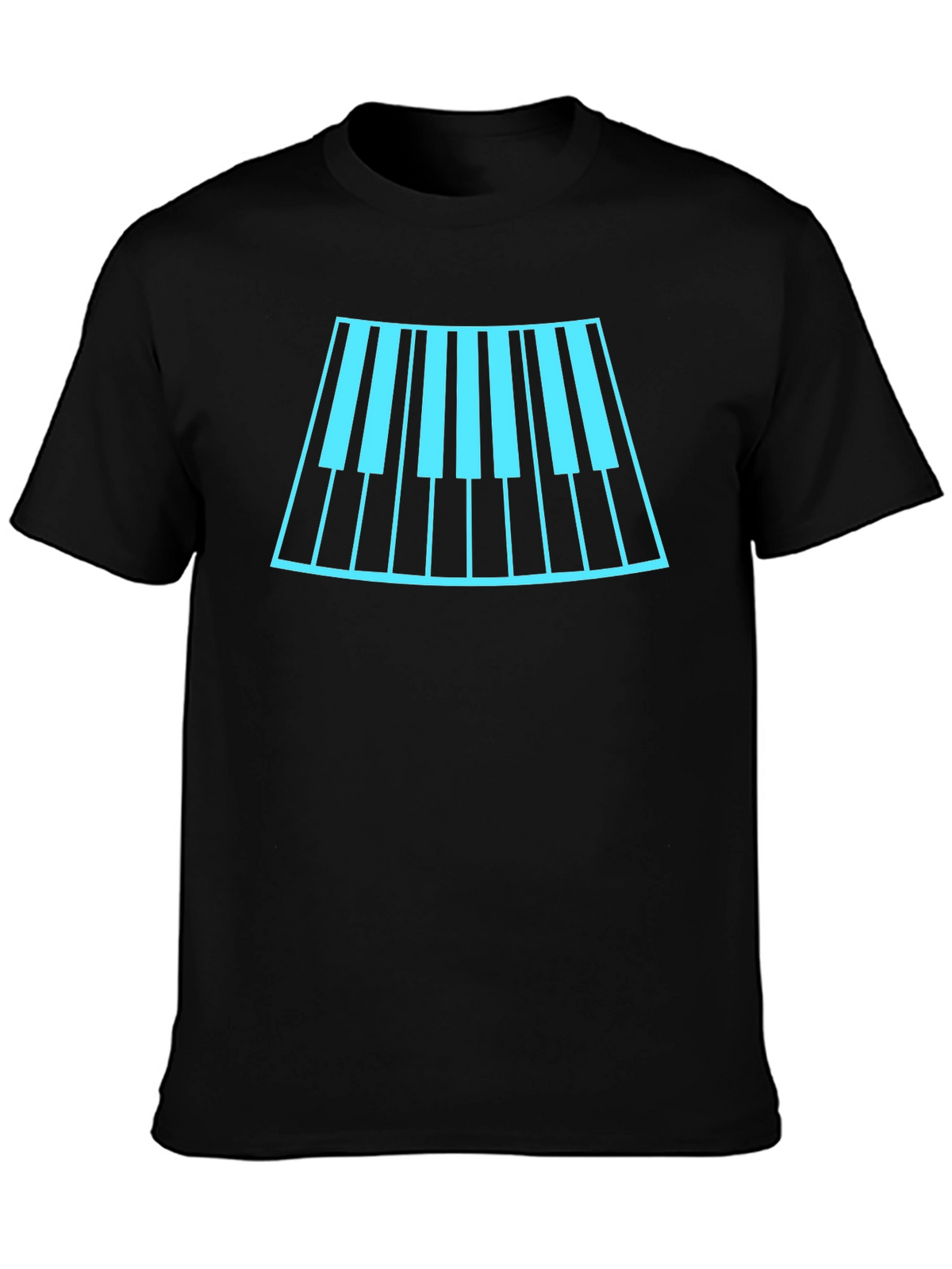 Cool Music T-Shirt with Piano Keyboard Design