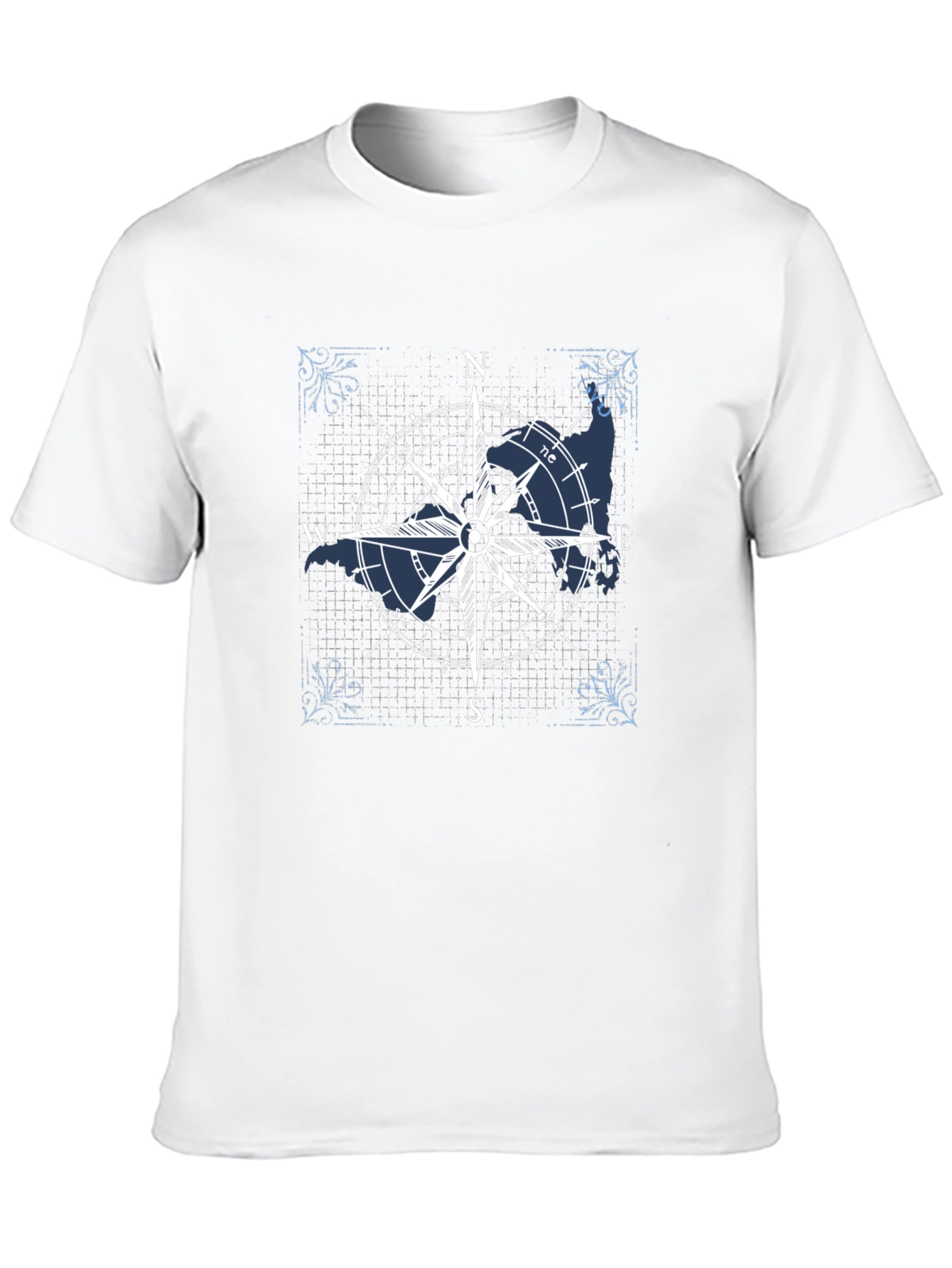 Compass Rose Graphic T-Shirt - Nautical Style
