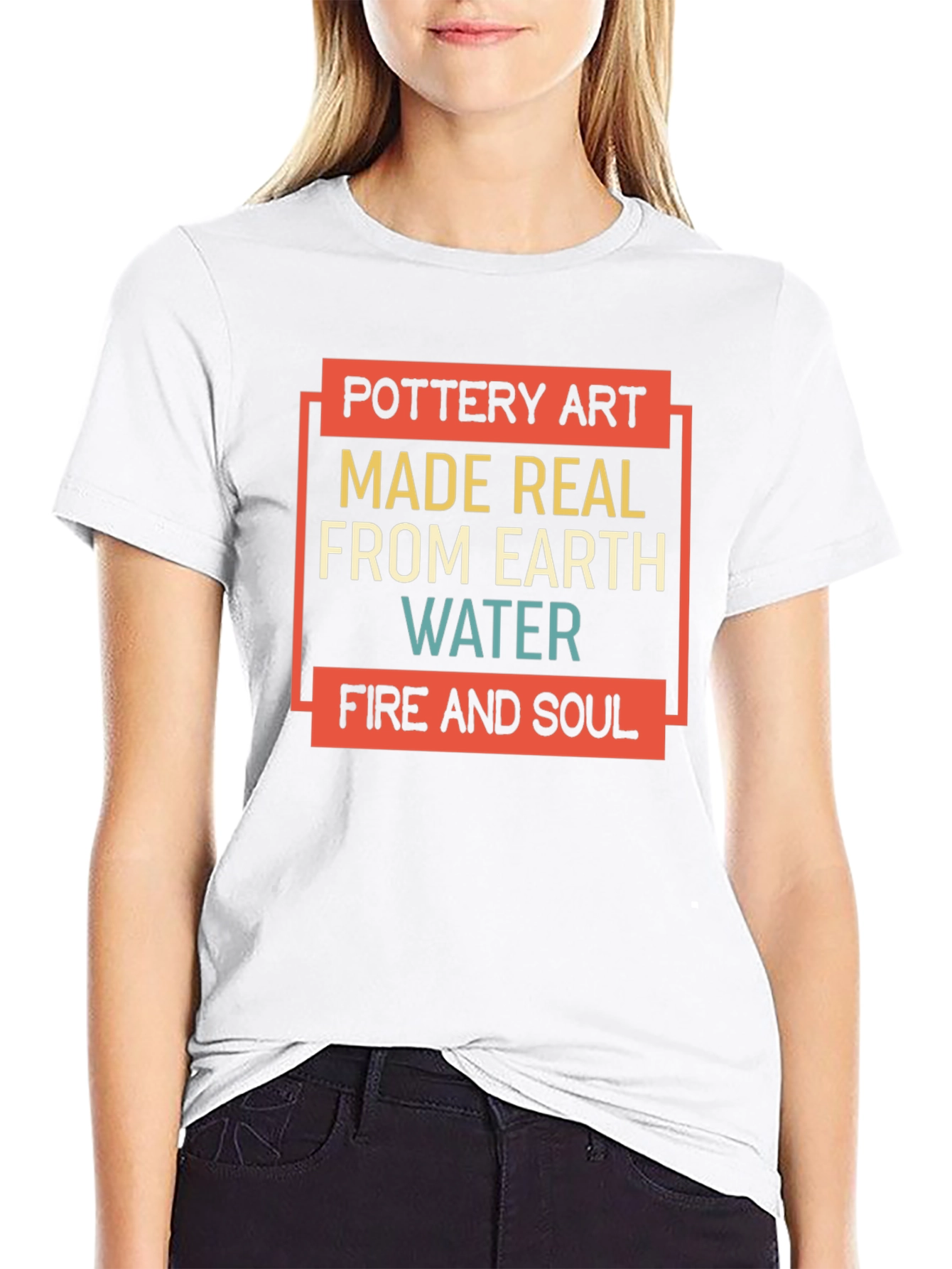 Pottery Art T-Shirt - Earth Water Fire & Soul