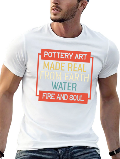 Pottery Art T-Shirt - Earth Water Fire & Soul