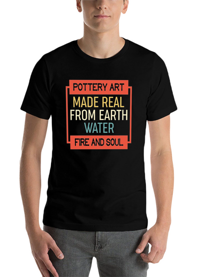 Pottery Art T-Shirt - Earth Water Fire & Soul