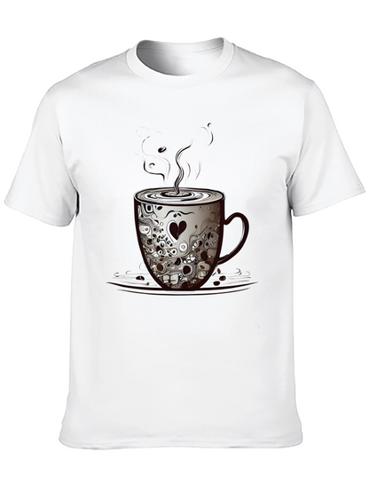 Skull Coffee Cup Graphic Tee