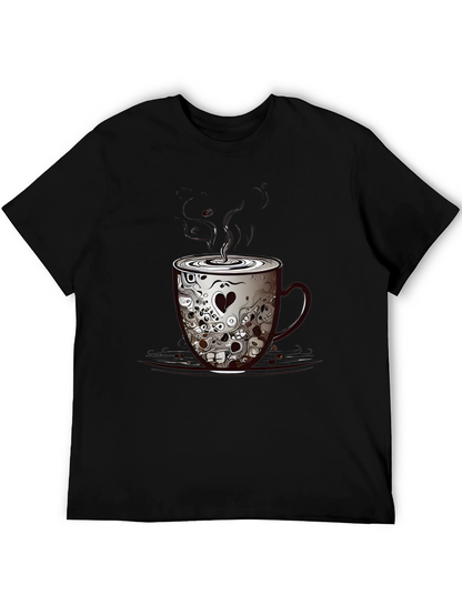 Skull Coffee Cup Graphic Tee