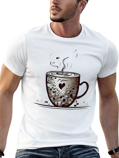 Skull Coffee Cup Graphic Tee