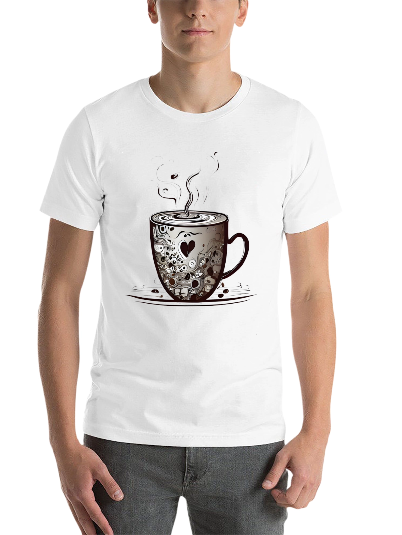 Skull Coffee Cup Graphic Tee