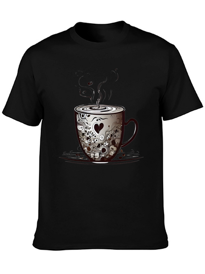 Skull Coffee Cup Graphic Tee