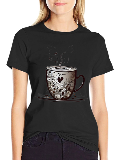 Skull Coffee Cup Graphic Tee