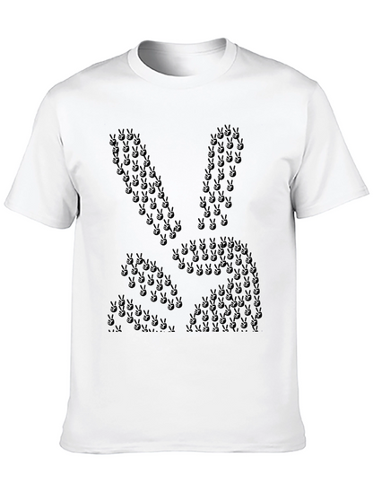 Peace Sign Bunny Graphic Tee