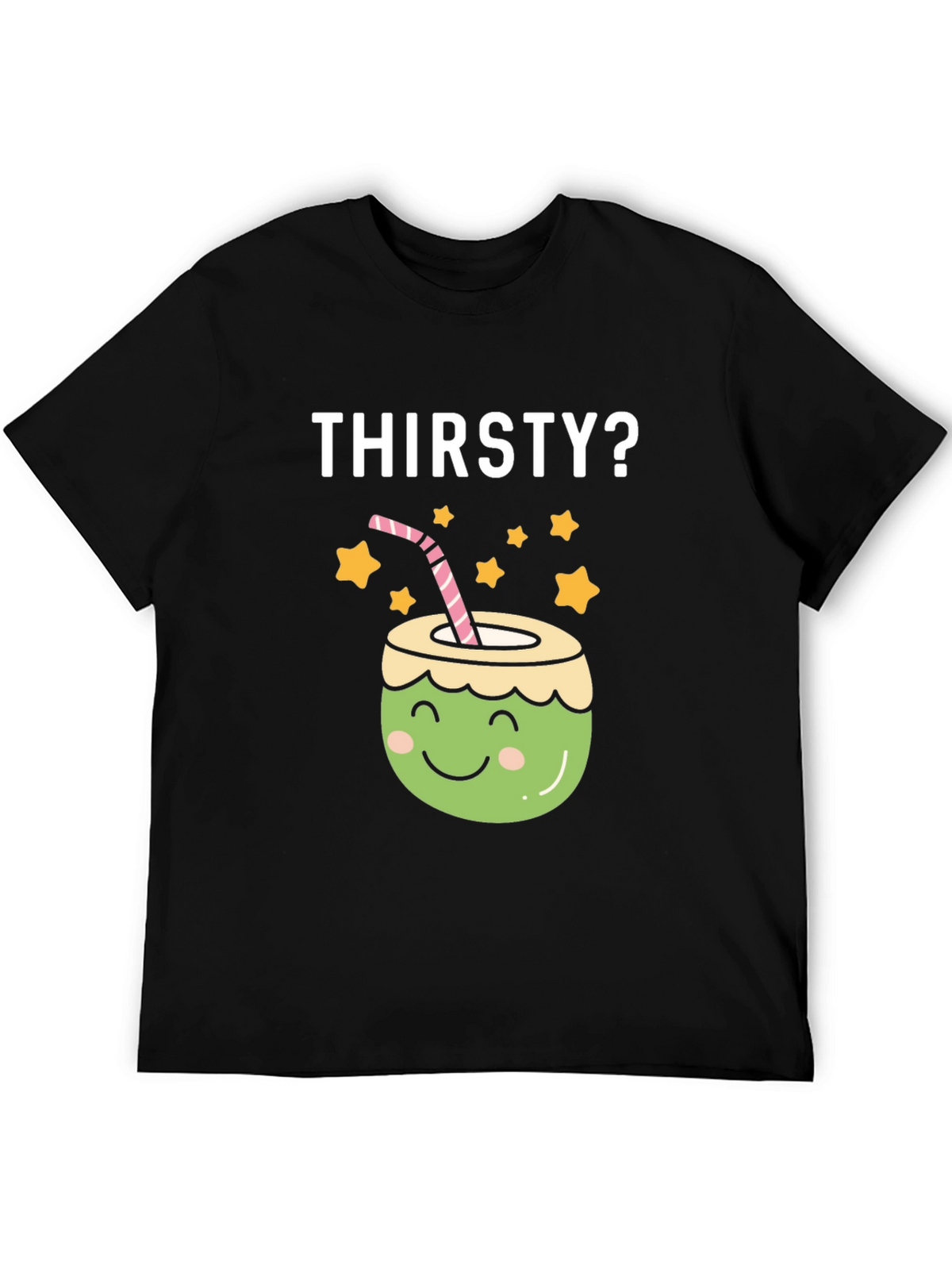 Thirsty? Coconut Graphic Tee - Fun Summer Shirt