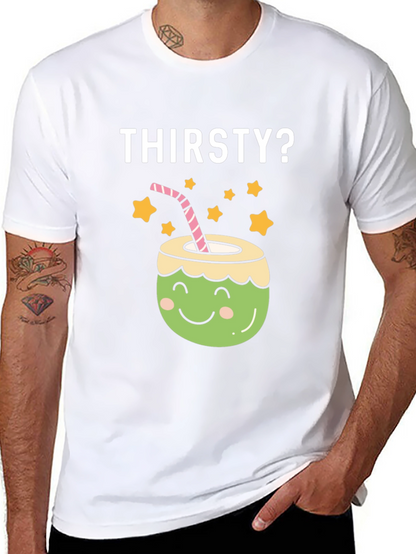 Thirsty? Coconut Graphic Tee - Fun Summer Shirt