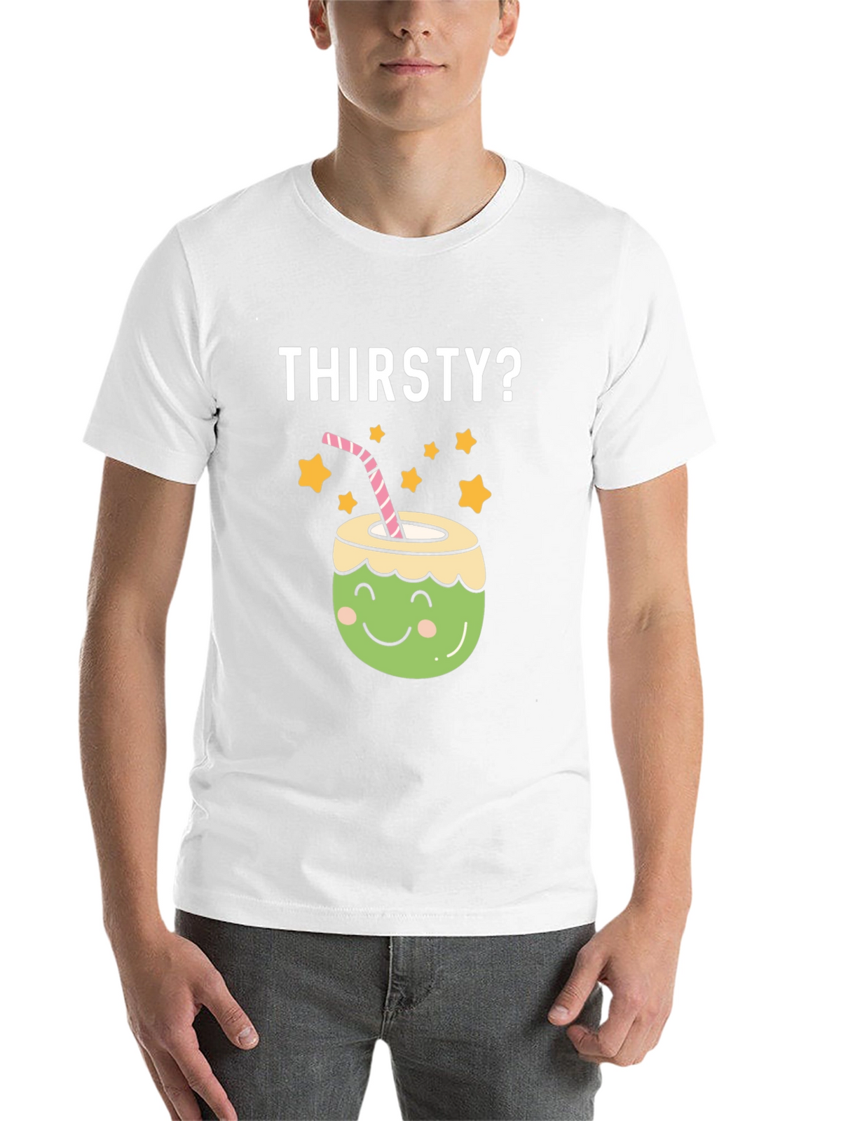 Thirsty? Coconut Graphic Tee - Fun Summer Shirt