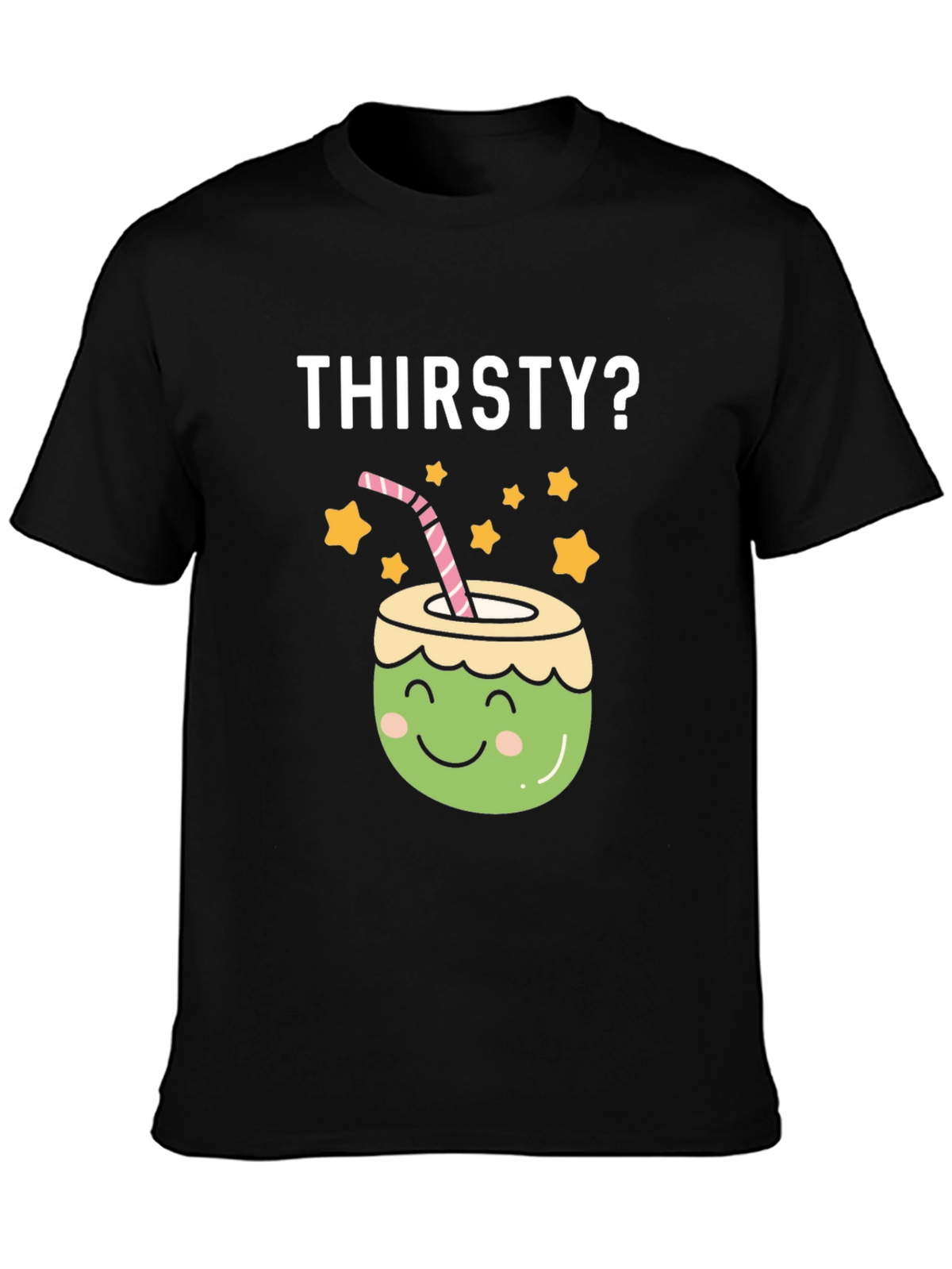 Thirsty? Coconut Graphic Tee - Fun Summer Shirt