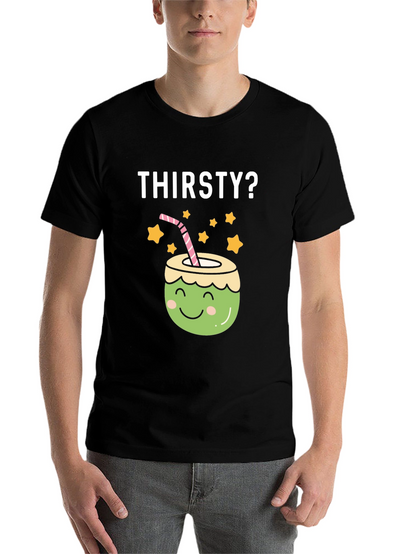 Thirsty? Coconut Graphic Tee - Fun Summer Shirt