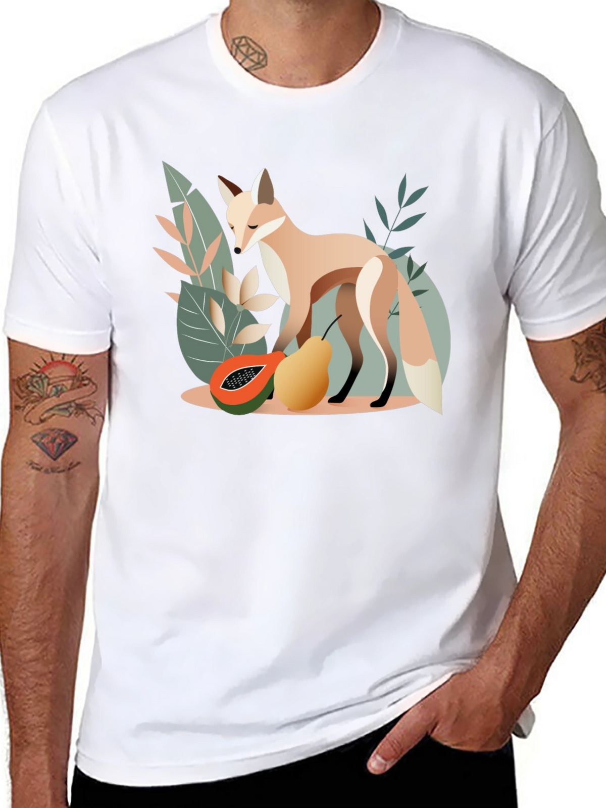 Fox and Fruit Graphic Tee