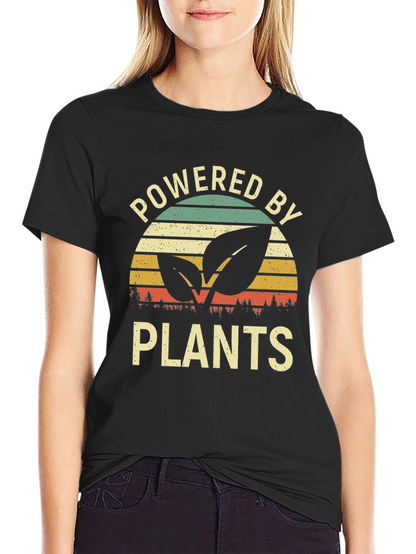 Powered by Plants Graphic Tee - Vegan Lifestyle Shirt