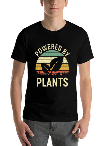 Powered by Plants Graphic Tee - Vegan Lifestyle Shirt