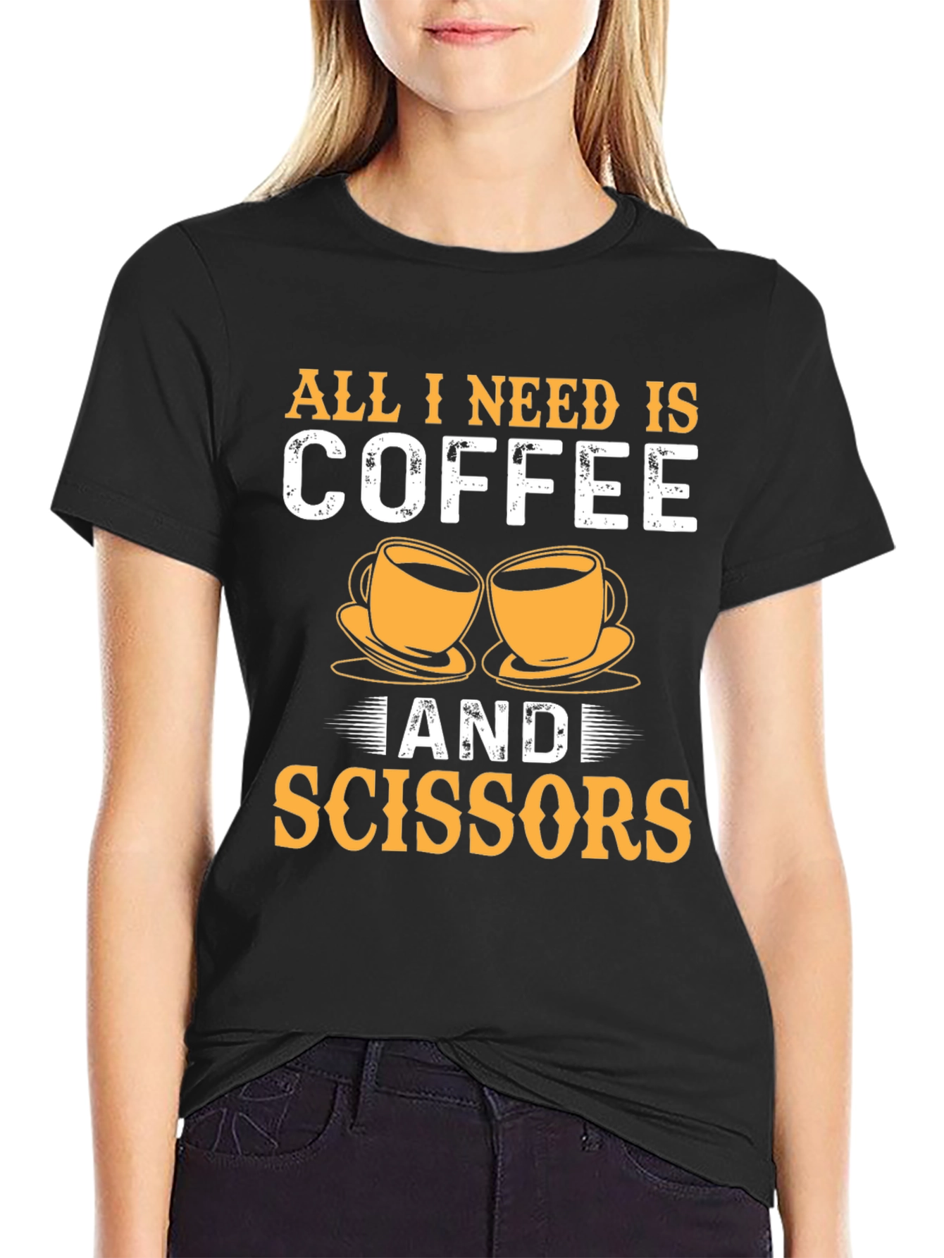 Coffee & Scissors T-Shirt - Cut & Brew