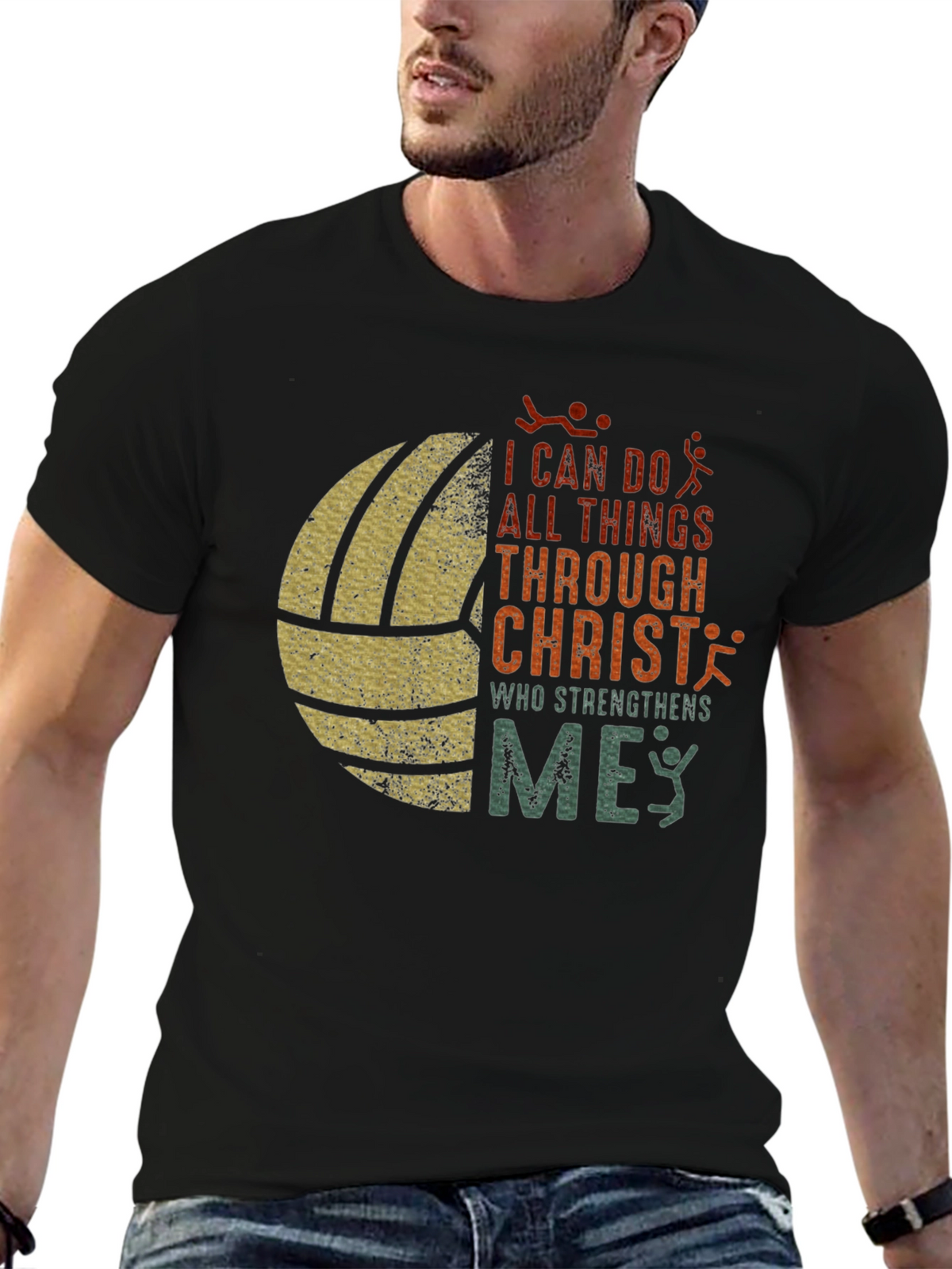 Volleyball Christian T-Shirt: I Can Do All Things