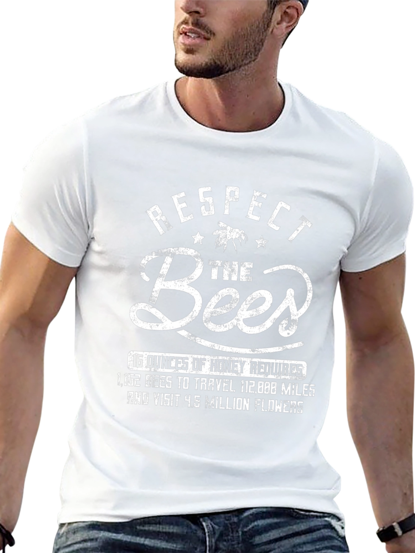 Respect the Bees Graphic T-Shirt - Honey Bee Lover