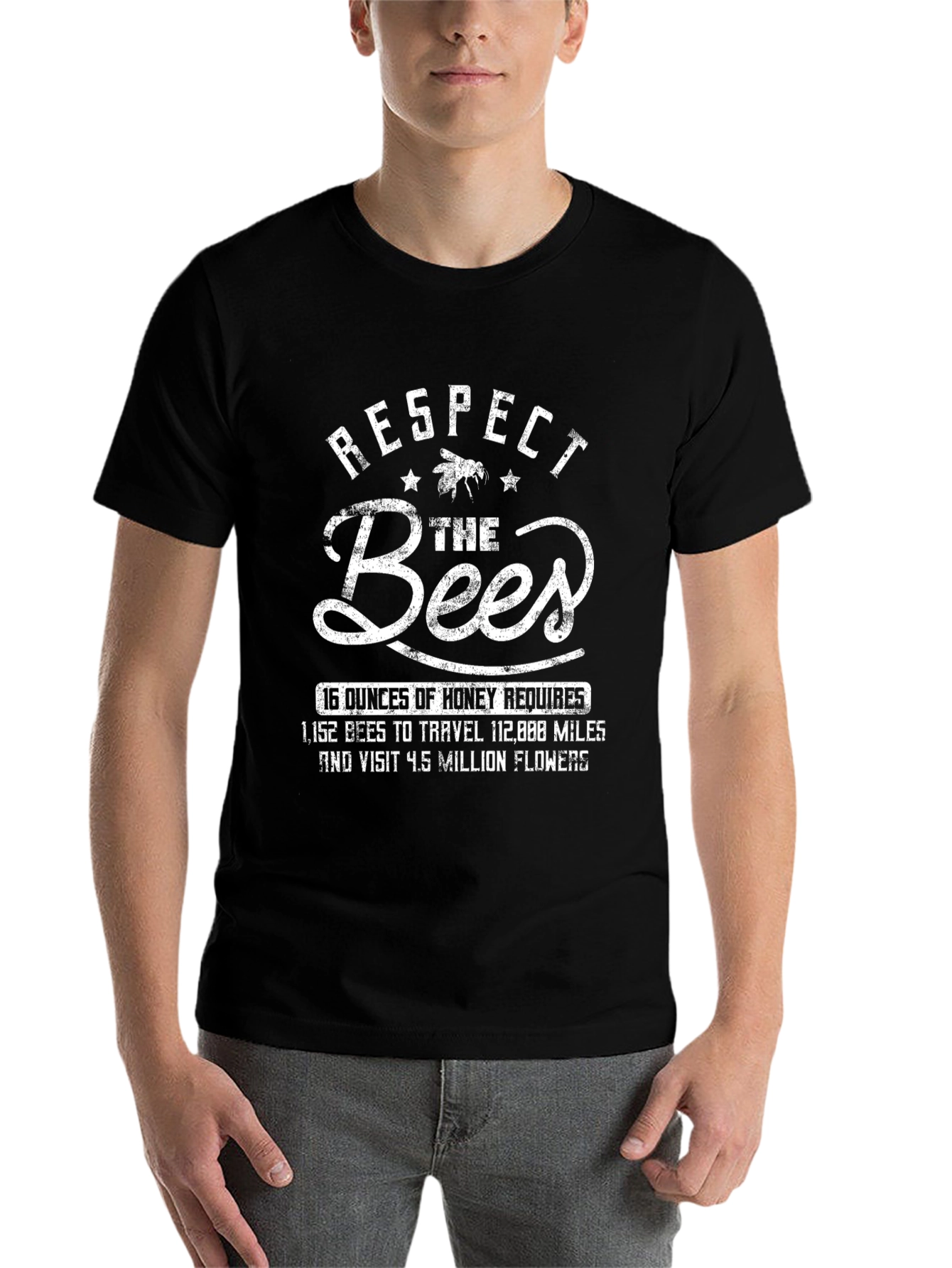 Respect the Bees Graphic T-Shirt - Honey Bee Lover