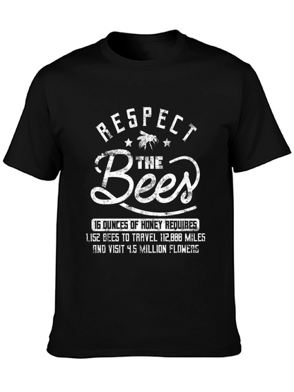 Respect the Bees Graphic T-Shirt - Honey Bee Lover