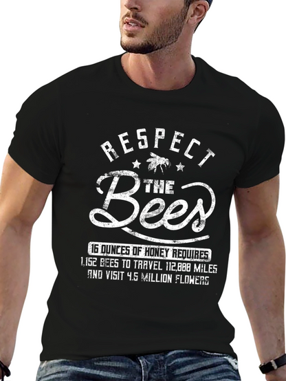 Respect the Bees Graphic T-Shirt - Honey Bee Lover