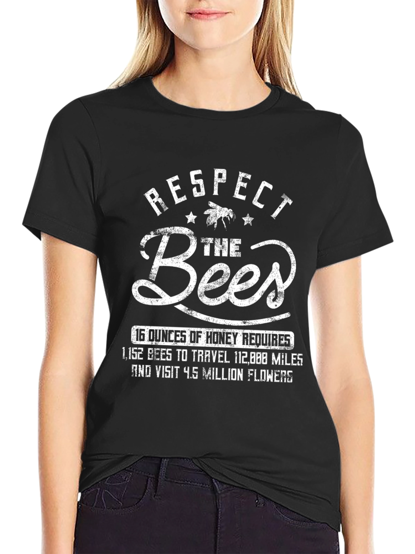 Respect the Bees Graphic T-Shirt - Honey Bee Lover