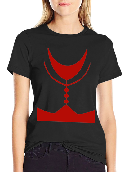 Abstract Red Graphic Print Mens Black T-Shirt