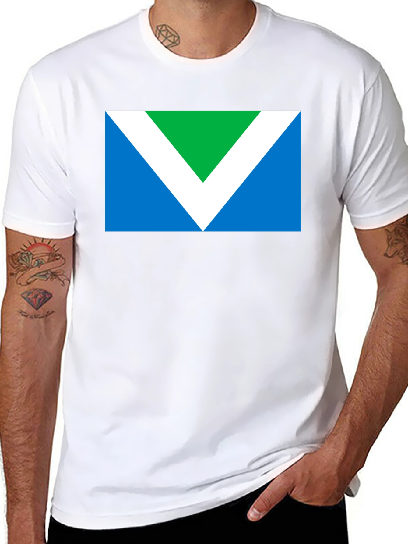 Vegan Flag Graphic T-Shirt - Black