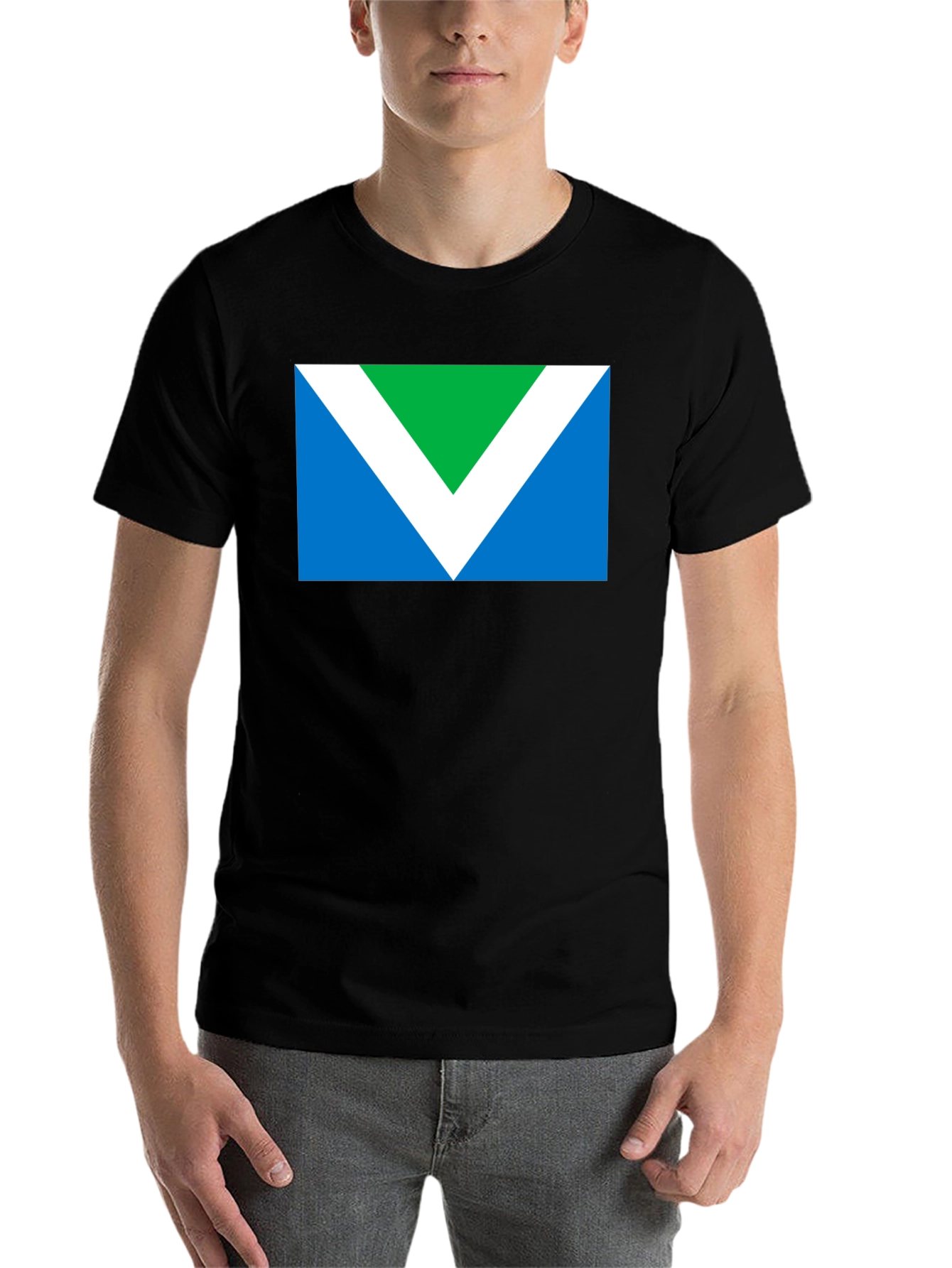 Vegan Flag Graphic T-Shirt - Black