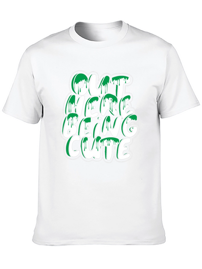 Out Here Being Cute T-Shirt - Stylish Black Tee