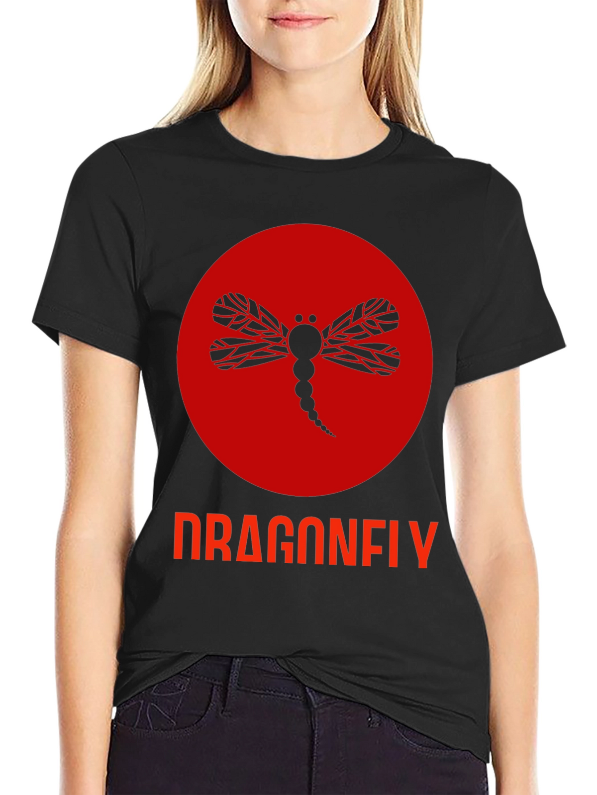 Dragonfly Graphic Tee - Black