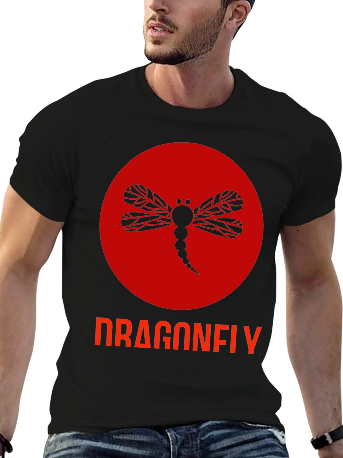 Dragonfly Graphic Tee - Black