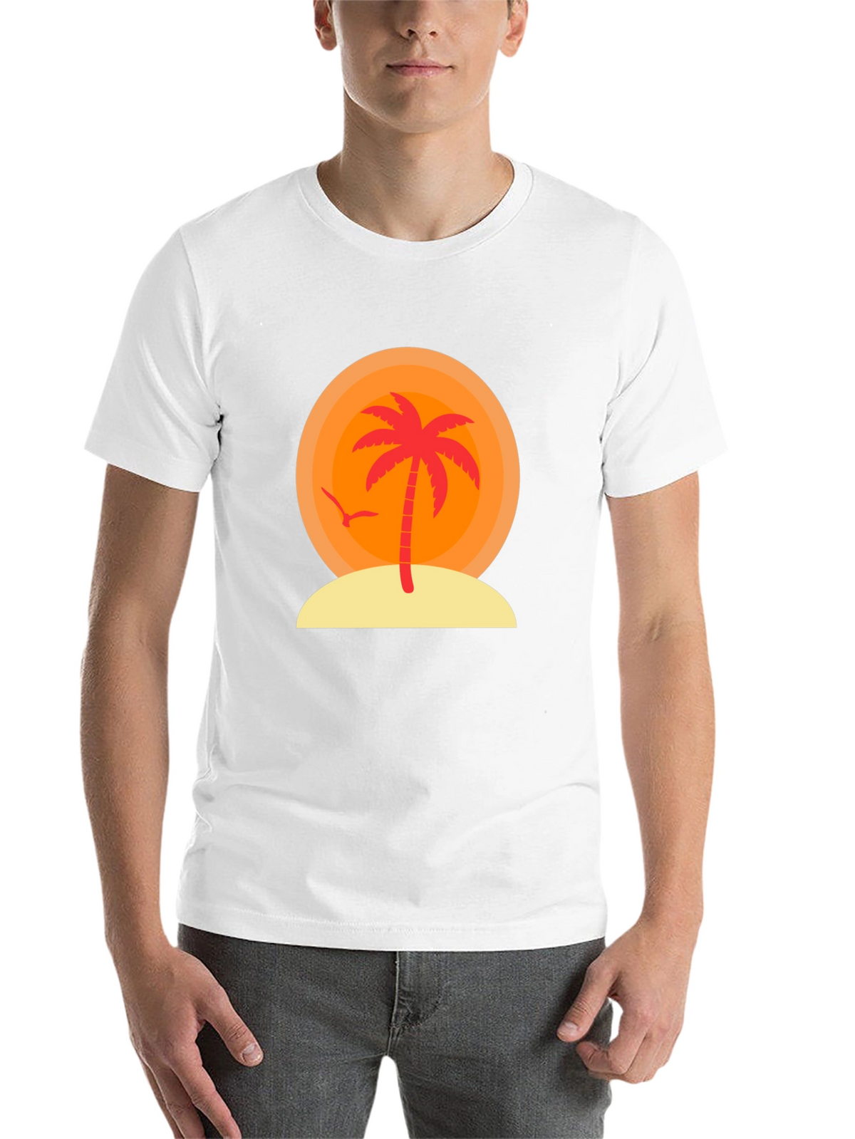 Sunset Palm Tree Graphic T-Shirt