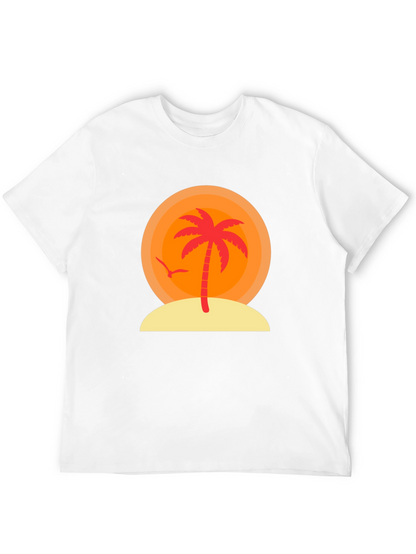 Sunset Palm Tree Graphic T-Shirt