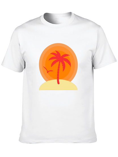 Sunset Palm Tree Graphic T-Shirt