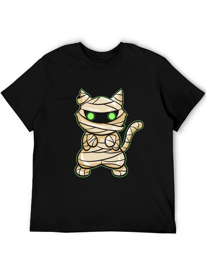 Mummy Cat Halloween T-Shirt - Cute Graphic Tee